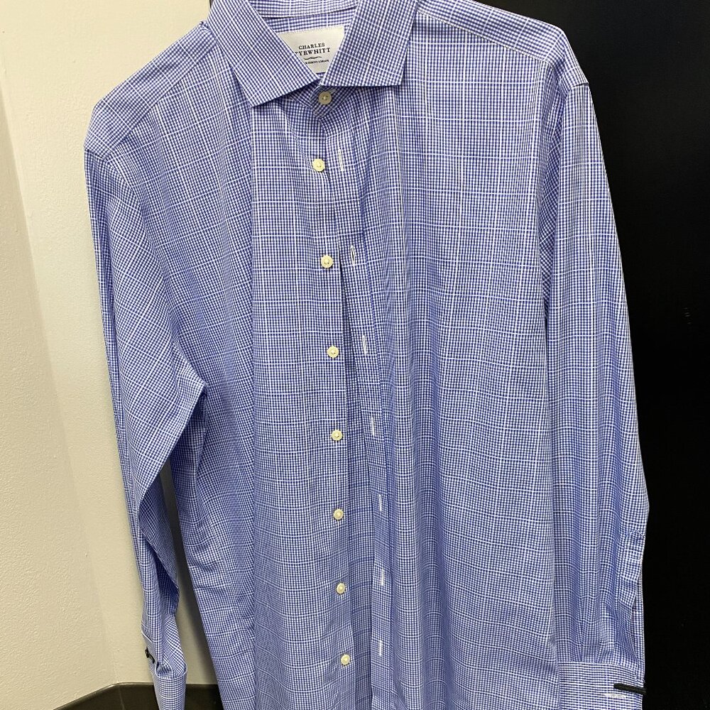 Charles Tyrwhitt Mens Dress Shirt Jermyn Street London Size 17/35
